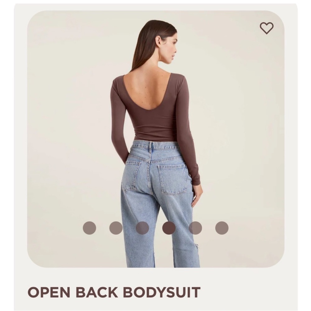 Nuuds Brown Open Back Bodysuit